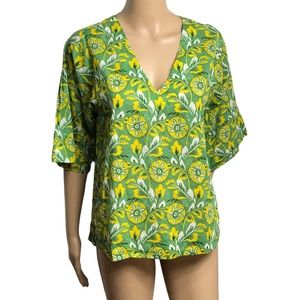 Roller Rabbit Zanna V-Neck Cotton Coordinating   Box Top